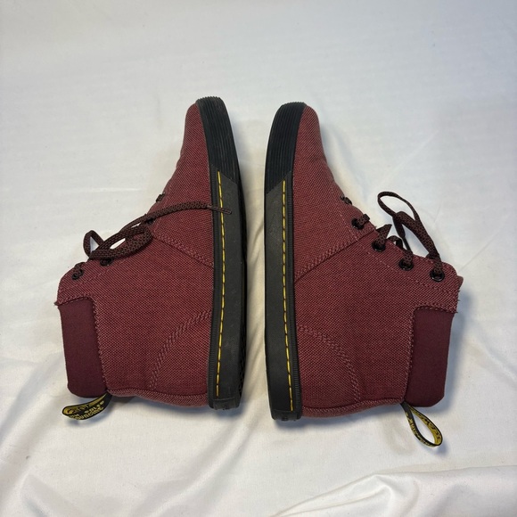 Dr. Martens Maegley Canvas High Top Sneakers Lace Up Side Zip Cherry Red Women 6 - Picture 5 of 10